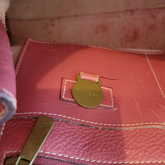 Mulberry Dark Pink Tooled Bayswater Satchel Bag - Picture 12 of 16